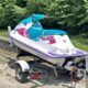 Pair of 1996 SeaDoo Jetskis with trailer