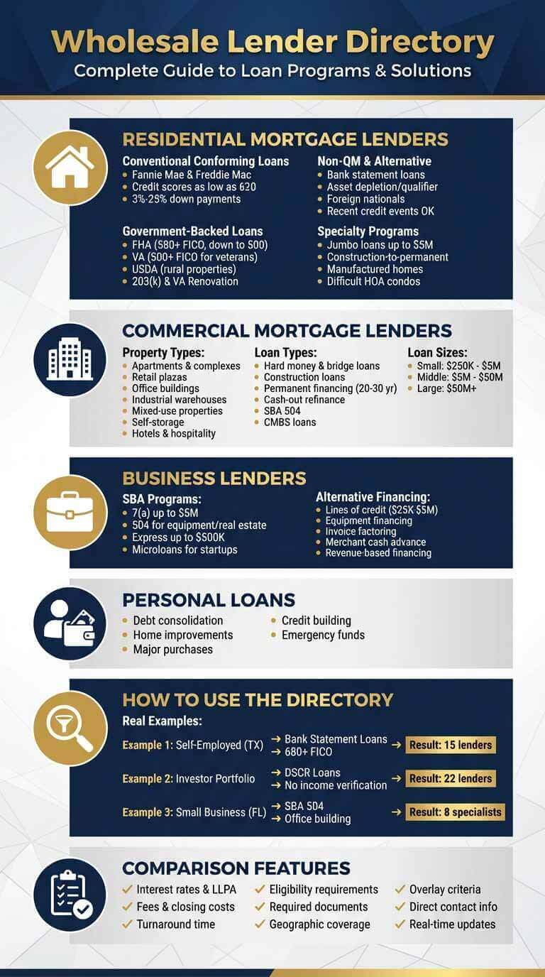 Wholesale Lender Directory 2 Wholesale Lender Directory